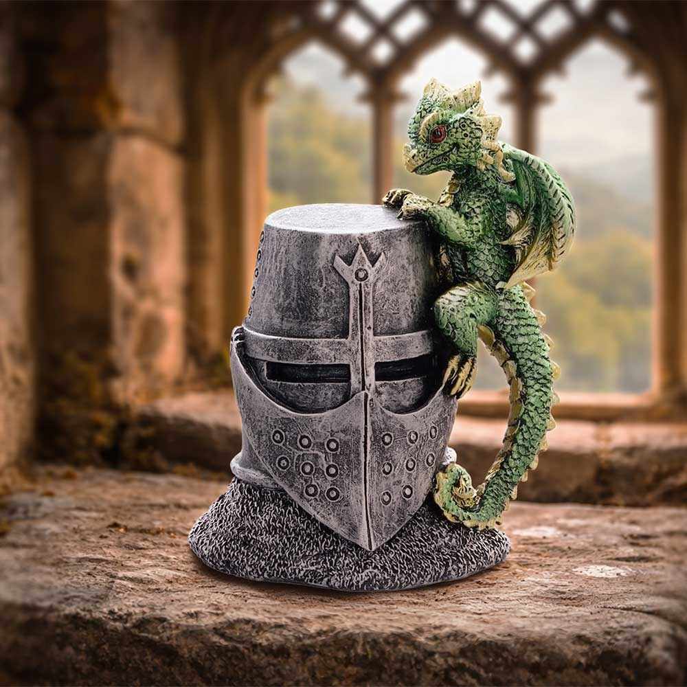 Nemesis Now - Hatchling Helm Figurine - Dragon - Green